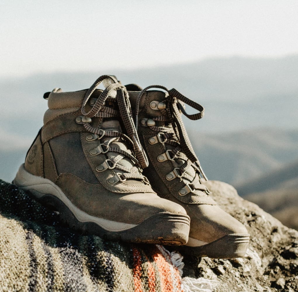 A picture of hiking shoes